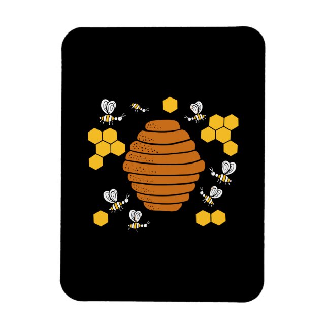 Bee Honeycomb Magnet (Vertikal)
