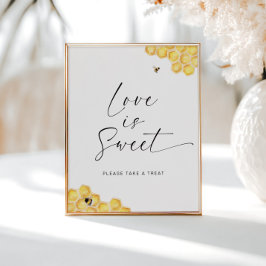 Bee Honeycomb Möhippa Kärlek är Sweet Poster