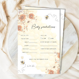 Bee Honung Boho Baby Shower Predictions Roligt Gam