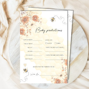 Bee Honung Boho Baby Shower Predictions Roligt Gam