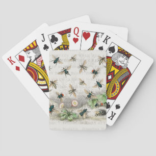 Bee Honung Worker Queen Bees Antique Casinokort