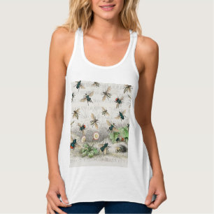 Bee Honung Worker Queen Bees Antique Linne Med Racerback