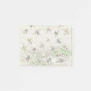 Bee Honung Worker Queen Bees Antique Post-it Block