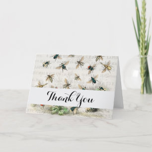 Bee Honung Worker Queen Bees Antique Tack Kort