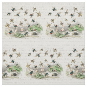 Bee Honung Worker Queen Bees Antique Tyg