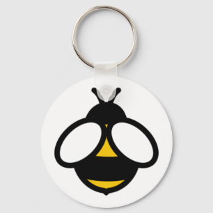Bee, honungsbin, grovbibild nyckelring