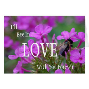 Bee Hugger Flower Hälsningskort