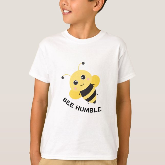 Bee Humble Cute Bee T-Shirt – Inspirerande Minima (Framsida)