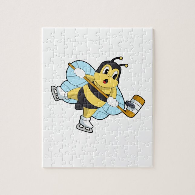Bee Ice hockey Ice hockey Pussel (Vertikal)