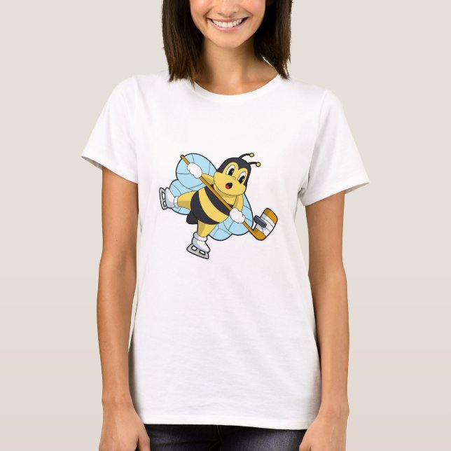 Bee Ice hockey Ice hockey T Shirt (Framsida)