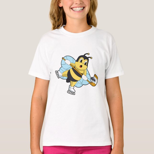 Bee Ice hockey Ice hockey T Shirt (Framsida)