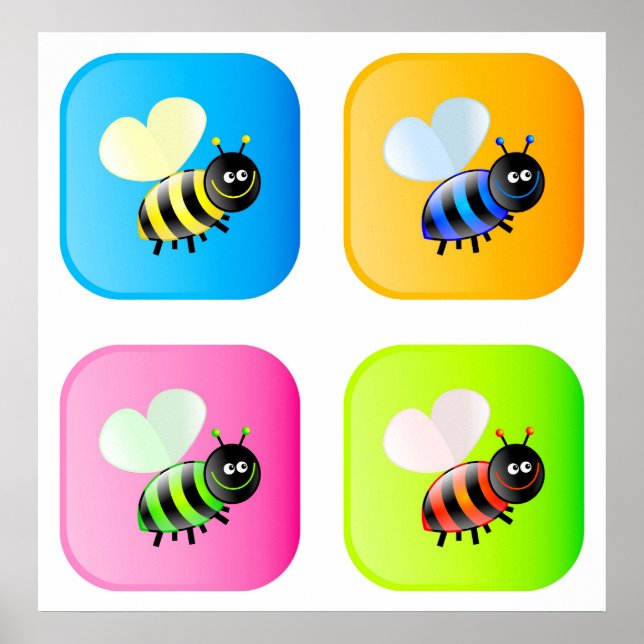 Bee Icons Poster (Framsidan)