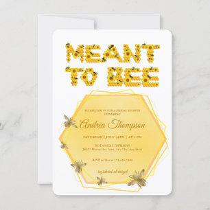 Bee Inbjudningskort för möhippan Meant till Bee