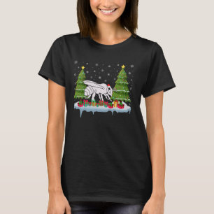 Bee Julafton Träd Lighting Manar Kvinnor Vuxen jul T Shirt