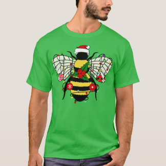 Bee Julgran Julafton Ljus Funny Bee Älskare Chr T Shirt