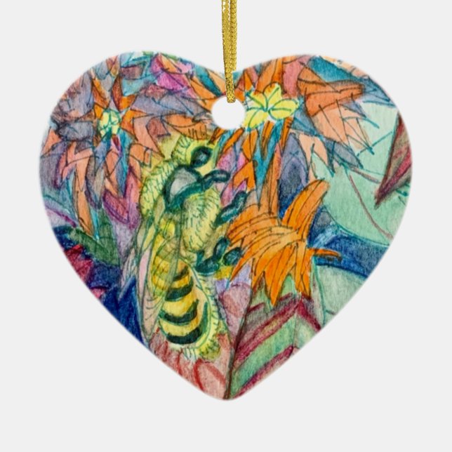 Bee Julgransprydnad Keramik (Framsidan)