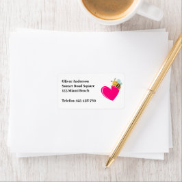 Bee kärlek adress adressetikett