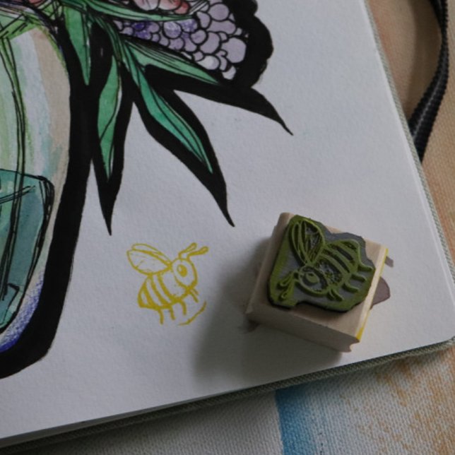 Bee Kärlek Cute biodling Älskare Bees Art Stämpel (Skapare uppladdad)