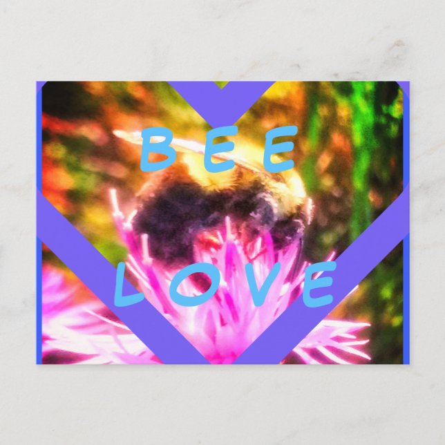 BEE KÄRLEK POSTCARD VYKORT (Framsida)