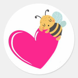 Bee kärlek runt klistermärke
