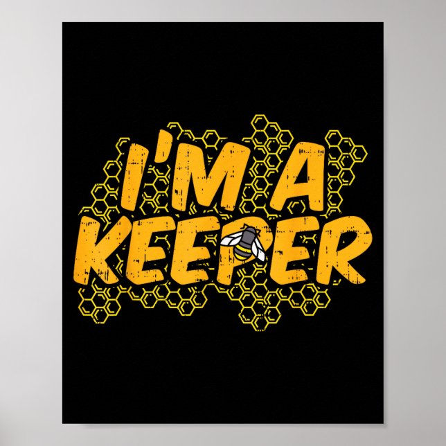 Bee-keeper Funny Beekeeng Pun Humor Honey Aarist G Poster (Framsidan)