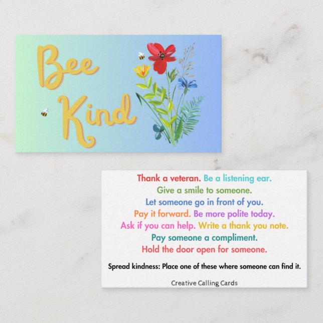 Bee Kind (Fram/baksida)