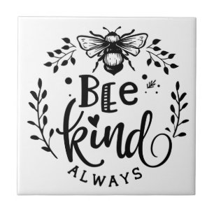 Bee Kind Alltid Kakelplatta