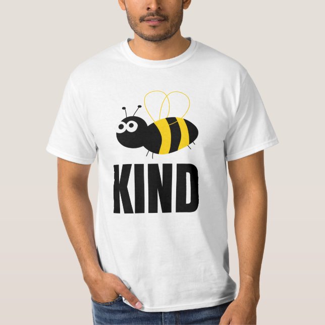Bee KIND (BE TYIND) - Lustigt biodlingar T Shirt (Framsida)