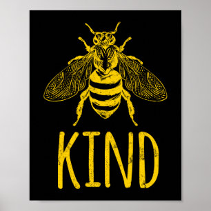 Bee Kind Bebiodlingseper Honung Bee Pun Poster
