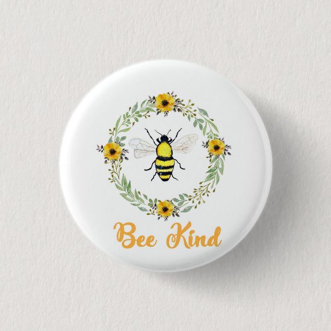 Bee Kind Bee badge Knapp (Framsida)