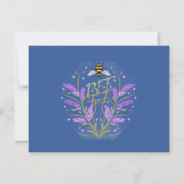 Bee Kind Blomsterdesign - Motiverande Meddelande Vykort