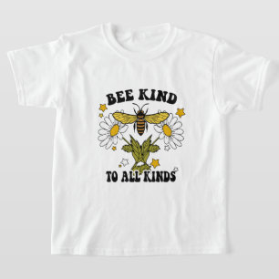 Bee Kind Buzzing med Stil Gult Humla T Shirt