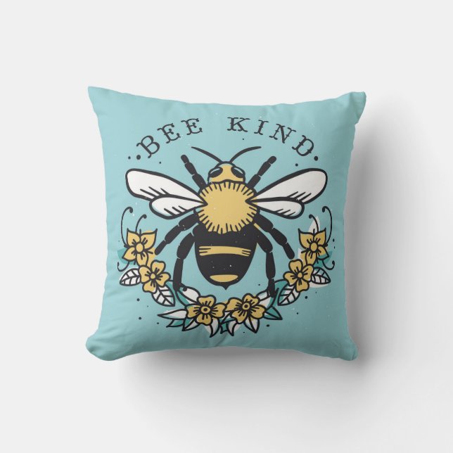 Bee Kind Dekorativ kudde (Framsida)