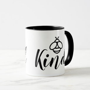 Bee Kind elegant calligraphy Söt honungsbin design Mugg