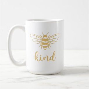 Bee Kind Guld Kaffemugg