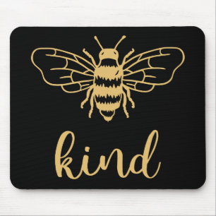 Bee Kind Guld Mouse Pad Musmatta