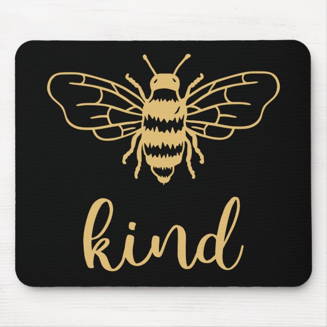 Bee Kind Guld Mouse Pad Musmatta (Framsidan)