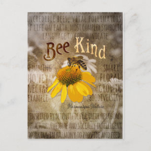 Bee-Kind - Kanvastrycket för harmoniserad natur Vykort