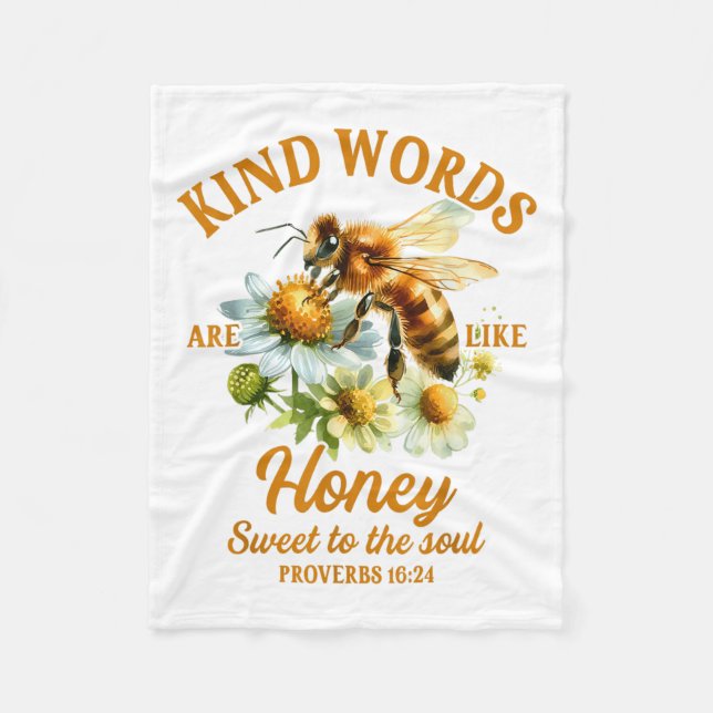 Bee Kind Kindness Motivational Kind Words Are Like Fleecefilt (Framsidan)