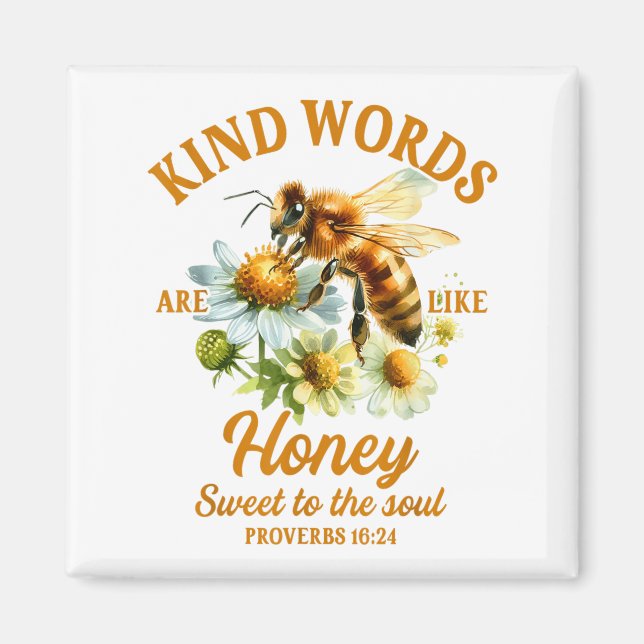 Bee Kind Kindness Motivational Kind Words Are Like Magnet (Framsidan)