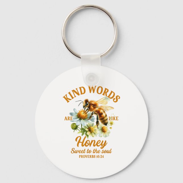 Bee Kind Kindness Motivational Kind Words Are Like Nyckelring (Framsida)
