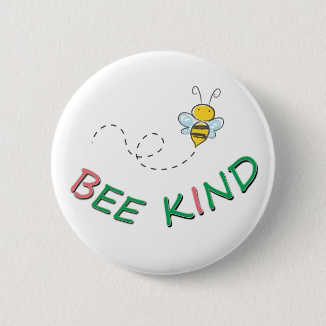 Bee Kind - Lustigt Motivational Quote Say and Art Knapp (Framsida)