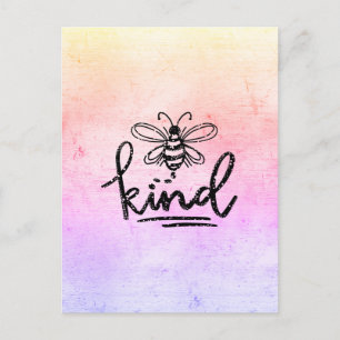 Bee Kind Rainbow Ombre Vykort
