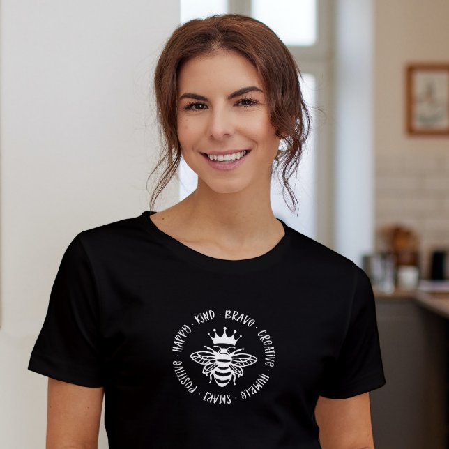 Bee Kind Simple Modern Inspirational Typography T Shirt (Skapare uppladdad)