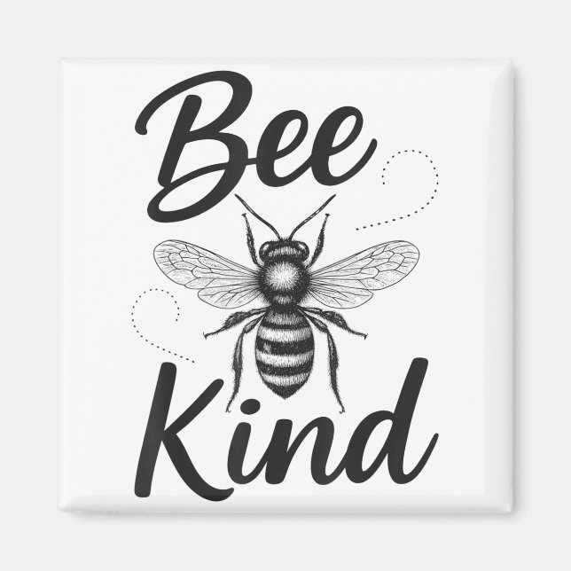 Bee Kind Sitive Quote Cute Funny Design For Kids  Magnet (Framsidan)