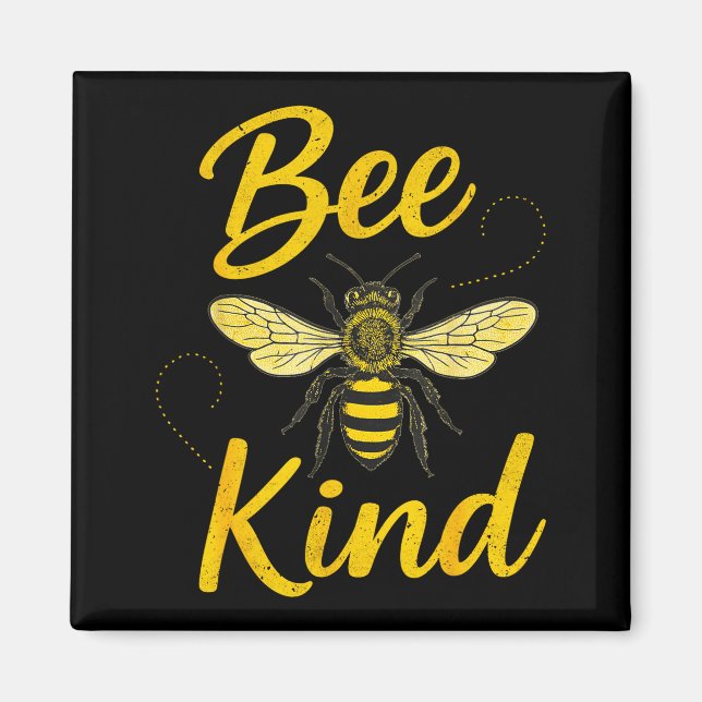 Bee Kind Sitive Quote Cute Funny Design For Kids  Magnet (Framsidan)