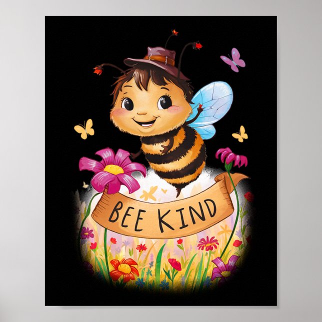 Bee Kind Sticker2 Poster (Framsidan)