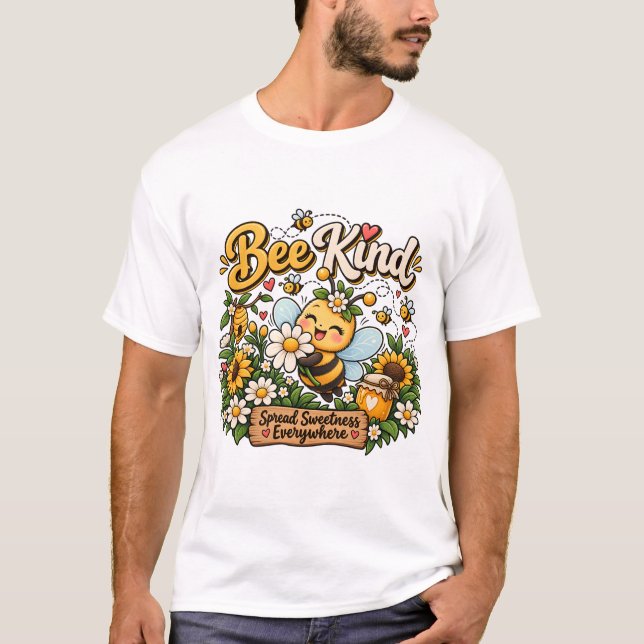 Bee Kind Sweetness T-Shirt Design (Framsida)
