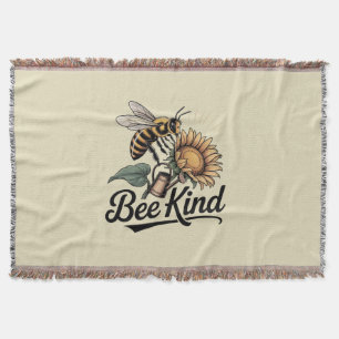 Bee Kind Throw Blanket Filt