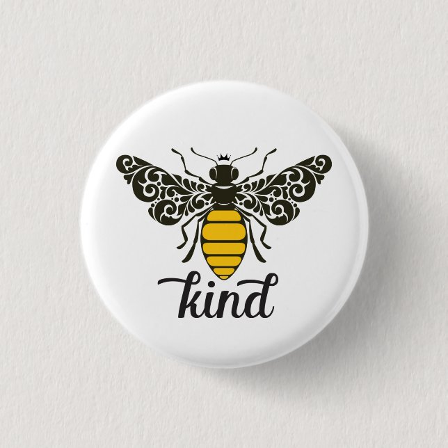 Bee Kind | Vara | Ornate Bee Knapp (Framsida)